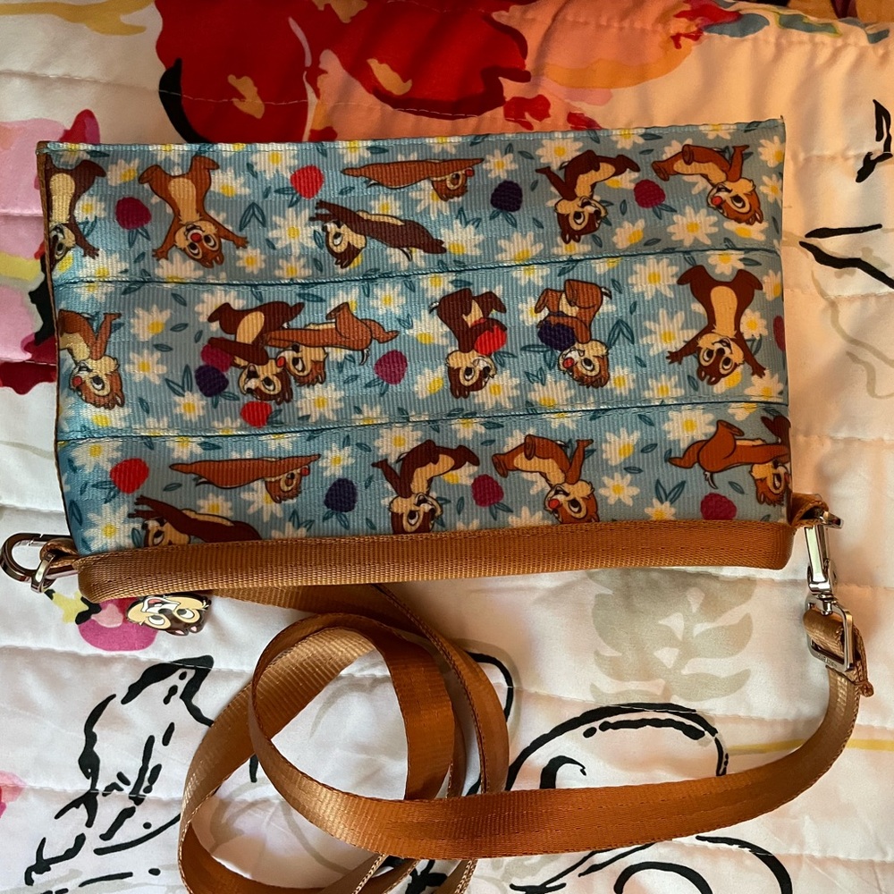 Disney Blue and Brown Chipmunk Pattern Bag